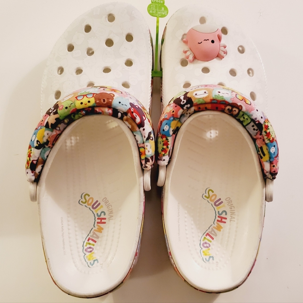 Crocs Squishmallows Classic Clog Plush Fabric Heel Strap Unisex Size 12W 11M